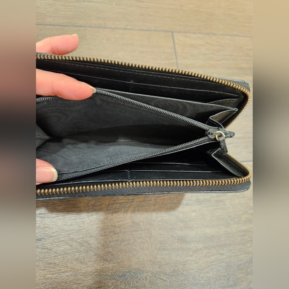 GUCCI GG MARMONT Black Zip Around Long Leather Wallet + Branded Hard Box - Picture 8 of 14